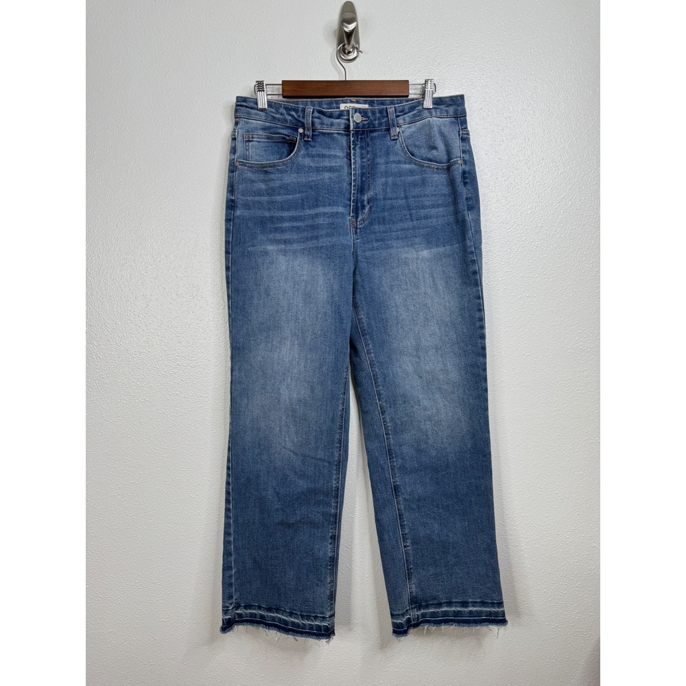 Oat New York Wide Leg Raw Edge Hem Jeans‎ Size 12/31